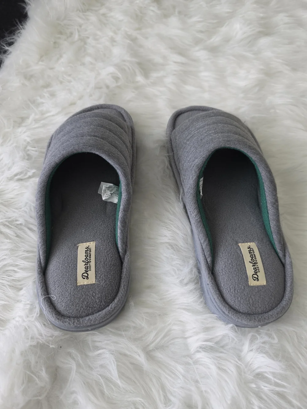 Dearfoams Cozy Comfort Men's Quilted Jersey Slide Slippers